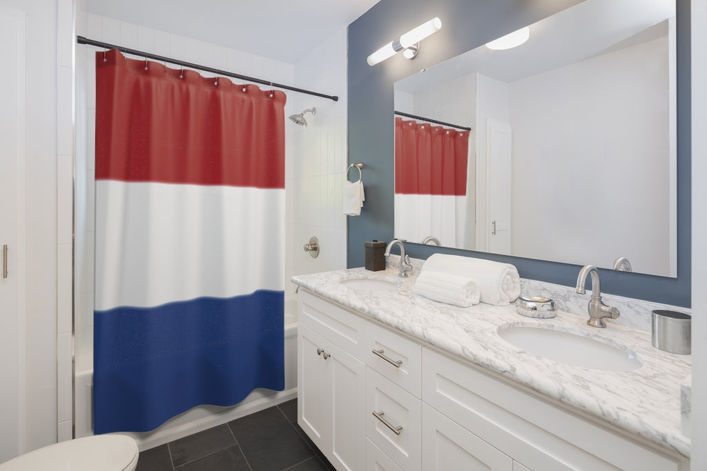 Netherlands Flag Stylish Design 71" x 74" Elegant Waterproof Shower Curtain for a Spa-like Bathroom Paradise Exceptional Craftsmanship-Express Your Love Gifts
