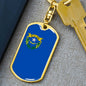 Nevada State Flag Keychain Dog Tag Stainless Steel or 18k Gold-Express Your Love Gifts