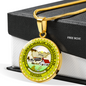 Nevada State Seal Necklace Circle Pendant Stainless Steel or 18k Gold 18-22"-Express Your Love Gifts