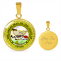 Nevada State Seal Necklace Circle Pendant Stainless Steel or 18k Gold 18-22"-Express Your Love Gifts