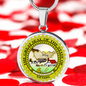 Nevada State Seal Necklace Circle Pendant Stainless Steel or 18k Gold 18-22"-Express Your Love Gifts