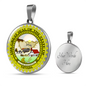 Nevada State Seal Necklace Circle Pendant Stainless Steel or 18k Gold 18-22"-Express Your Love Gifts