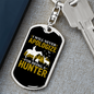 Never Apologize Hunter Keychain Stainless Steel or 18k Gold Dog Tag Keyring-Express Your Love Gifts