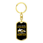 Never Apologize Hunter Keychain Stainless Steel or 18k Gold Dog Tag Keyring-Express Your Love Gifts