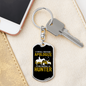 Never Apologize Hunter Keychain Stainless Steel or 18k Gold Dog Tag Keyring-Express Your Love Gifts