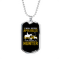 Never Apologize Hunter Necklace Stainless Steel or 18k Gold Dog Tag 24" Chain-Express Your Love Gifts