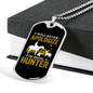 Never Apologize Hunter Necklace Stainless Steel or 18k Gold Dog Tag 24" Chain-Express Your Love Gifts