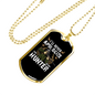 Never Apologize Necklace Stainless Steel or 18k Gold Dog Tag 24" Chain-Express Your Love Gifts