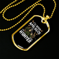 Never Apologize Necklace Stainless Steel or 18k Gold Dog Tag 24" Chain-Express Your Love Gifts