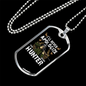 Never Apologize Necklace Stainless Steel or 18k Gold Dog Tag 24" Chain-Express Your Love Gifts
