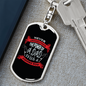 Never Fish Fishing Keychain Stainless Steel or 18k Gold Dog Tag Keyring-Express Your Love Gifts