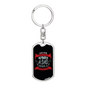 Never Fish Fishing Keychain Stainless Steel or 18k Gold Dog Tag Keyring-Express Your Love Gifts