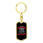 Never Fish Fishing Keychain Stainless Steel or 18k Gold Dog Tag Keyring-Express Your Love Gifts