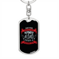 Never Fish Fishing Keychain Stainless Steel or 18k Gold Dog Tag Keyring-Express Your Love Gifts