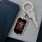 Never Fish Fishing Keychain Stainless Steel or 18k Gold Dog Tag Keyring-Express Your Love Gifts