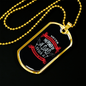Never Fish Fishing Necklace Stainless Steel or 18k Gold Dog Tag 24" Chain-Express Your Love Gifts
