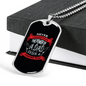 Never Fish Fishing Necklace Stainless Steel or 18k Gold Dog Tag 24" Chain-Express Your Love Gifts
