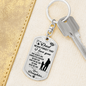 Never Forget Daughter To Dad Keychain Stainless Steel or 18k Gold Dog Tag Keyring-Express Your Love Gifts