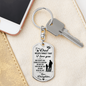 Never Forget Daughter To Dad Keychain Stainless Steel or 18k Gold Dog Tag Keyring-Express Your Love Gifts