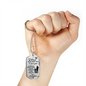 Never Forget Daughter To Dad Necklace Stainless Steel or 18k Gold Dog Tag 24" Chain-Express Your Love Gifts