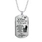 Never Forget Daughter To Dad Necklace Stainless Steel or 18k Gold Dog Tag 24" Chain-Express Your Love Gifts