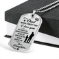 Never Forget Daughter To Dad Necklace Stainless Steel or 18k Gold Dog Tag 24" Chain-Express Your Love Gifts