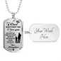 Never Forget Daughter To Dad Necklace Stainless Steel or 18k Gold Dog Tag 24" Chain-Express Your Love Gifts