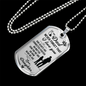 Never Forget Daughter To Dad Necklace Stainless Steel or 18k Gold Dog Tag 24" Chain-Express Your Love Gifts