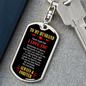 Never Forget That I Love You Keychain Stainless Steel or 18k Gold Dog Tag Keyring-Express Your Love Gifts