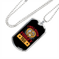 Never Forget You Necklace Stainless Steel or 18k Gold Dog Tag 24" Chain-Express Your Love Gifts