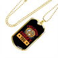Never Forget You Necklace Stainless Steel or 18k Gold Dog Tag 24" Chain-Express Your Love Gifts