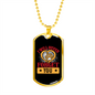 Never Forget You Necklace Stainless Steel or 18k Gold Dog Tag 24" Chain-Express Your Love Gifts