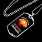 Never Give Up Horse Necklace Stainless Steel or 18k Gold Dog Tag 24" Chain-Express Your Love Gifts