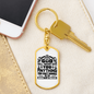 Never Give You Anything Keychain Stainless Steel or 18k Gold Dog Tag Keyring-Express Your Love Gifts