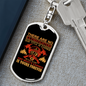Never Given But Earned Firefighter Keychain Stainless Steel or 18k Gold Dog Tag Keyring-Express Your Love Gifts