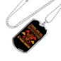 Never Given Firefighter Gift Stainless Steel or 18k Gold Dog Tag 24" Chain-Express Your Love Gifts