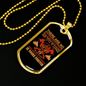 Never Given Firefighter Gift Stainless Steel or 18k Gold Dog Tag 24" Chain-Express Your Love Gifts