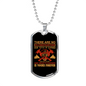 Never Given Firefighter Gift Stainless Steel or 18k Gold Dog Tag 24" Chain-Express Your Love Gifts