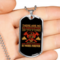Never Given Firefighter Gift Stainless Steel or 18k Gold Dog Tag 24" Chain-Express Your Love Gifts