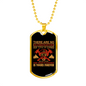 Never Given Firefighter Gift Stainless Steel or 18k Gold Dog Tag 24" Chain-Express Your Love Gifts