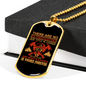 Never Given Firefighter Gift Stainless Steel or 18k Gold Dog Tag 24" Chain-Express Your Love Gifts