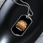 Never Go For A Walk Brown Necklace Stainless Steel or 18k Gold Dog Tag 24" Chain-Express Your Love Gifts
