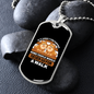 Never Go For A Walk Brown Necklace Stainless Steel or 18k Gold Dog Tag 24" Chain-Express Your Love Gifts