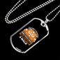 Never Go For A Walk Brown Necklace Stainless Steel or 18k Gold Dog Tag 24" Chain-Express Your Love Gifts