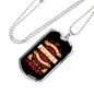 Never Go For A Walk Pink Necklace Stainless Steel or 18k Gold Dog Tag 24" Chain-Express Your Love Gifts