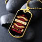 Never Go For A Walk Pink Necklace Stainless Steel or 18k Gold Dog Tag 24" Chain-Express Your Love Gifts