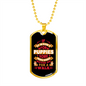 Never Go For A Walk Pink Necklace Stainless Steel or 18k Gold Dog Tag 24" Chain-Express Your Love Gifts
