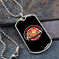 Never Go For A Walk Red Necklace Stainless Steel or 18k Gold Dog Tag 24" Chain-Express Your Love Gifts