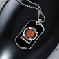 Never Go For A Walk White Necklace Stainless Steel or 18k Gold Dog Tag 24" Chain-Express Your Love Gifts