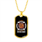 Never Go For A Walk White Necklace Stainless Steel or 18k Gold Dog Tag 24" Chain-Express Your Love Gifts